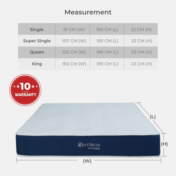 Goodnite Eazy Dream Compress Premier Density Foam Mattress (9 Inch) with Single/ Super Single/ Queen/ King